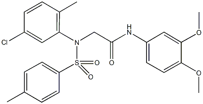 333457-99-1 2-{5-chloro-2-methyl[(4-methylphenyl)sulfonyl]anilino}-N-(3,4-dimethoxyphenyl)acetamide