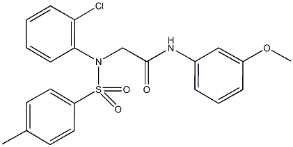 2-{2-chloro[(4-methylphenyl)sulfonyl]anilino}-N-(3-methoxyphenyl)acetamide Structure