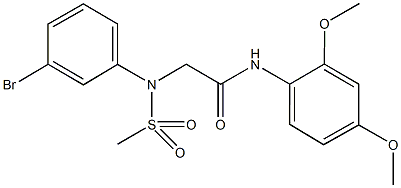 2-[3-bromo(methylsulfonyl)anilino]-N-(2,4-dimethoxyphenyl)acetamide,333458-78-9,结构式