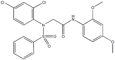 2-[2,4-dichloro(phenylsulfonyl)anilino]-N-(2,4-dimethoxyphenyl)acetamide|