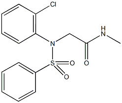 2-[2-chloro(phenylsulfonyl)anilino]-N-methylacetamide 结构式