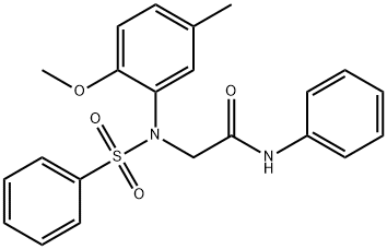 2-[2-methoxy-5-methyl(phenylsulfonyl)anilino]-N-phenylacetamide Struktur