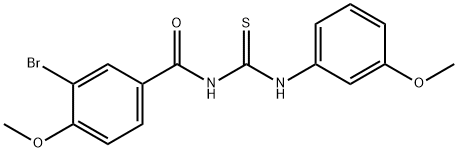 N-(3-bromo-4-methoxybenzoyl)-N'-(3-methoxyphenyl)thiourea Structure