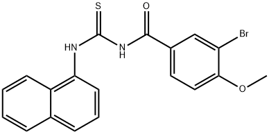 N-(3-bromo-4-methoxybenzoyl)-N'-(1-naphthyl)thiourea 化学構造式