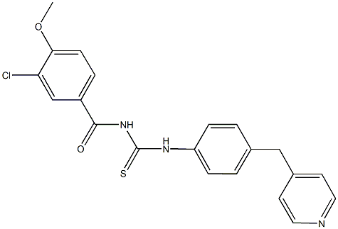 333738-62-8 N-(3-chloro-4-methoxybenzoyl)-N'-[4-(4-pyridinylmethyl)phenyl]thiourea