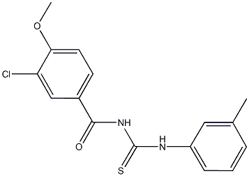 N-(3-chloro-4-methoxybenzoyl)-N'-(3-methylphenyl)thiourea Struktur