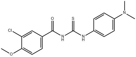 N-(3-chloro-4-methoxybenzoyl)-N'-[4-(dimethylamino)phenyl]thiourea 结构式