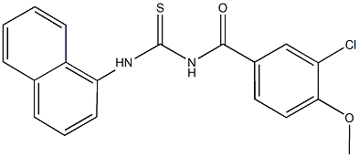 N-(3-chloro-4-methoxybenzoyl)-N'-(1-naphthyl)thiourea Struktur