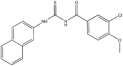 N-(3-chloro-4-methoxybenzoyl)-N'-(2-naphthyl)thiourea 化学構造式