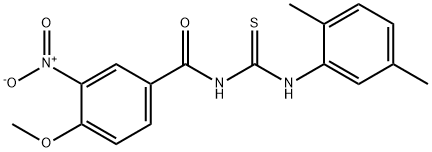 N-(2,5-dimethylphenyl)-N'-{3-nitro-4-methoxybenzoyl}thiourea,333739-30-3,结构式