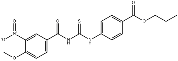 333739-55-2 propyl 4-{[({3-nitro-4-methoxybenzoyl}amino)carbothioyl]amino}benzoate