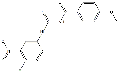 N-{4-fluoro-3-nitrophenyl}-N'-(4-methoxybenzoyl)thiourea,333739-58-5,结构式