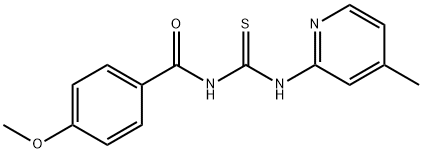 N-(4-methoxybenzoyl)-N'-(4-methyl-2-pyridinyl)thiourea,333739-60-9,结构式