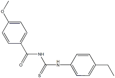 N-(4-ethylphenyl)-N'-(4-methoxybenzoyl)thiourea Struktur