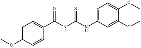 N-(3,4-dimethoxyphenyl)-N'-(4-methoxybenzoyl)thiourea,333739-98-3,结构式