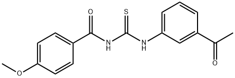 N-(3-acetylphenyl)-N'-(4-methoxybenzoyl)thiourea Structure