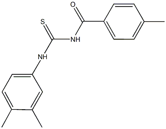 N-(3,4-dimethylphenyl)-N'-(4-methylbenzoyl)thiourea Struktur