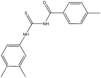 N-(3,4-dimethylphenyl)-N'-(4-methylbenzoyl)thiourea Structure