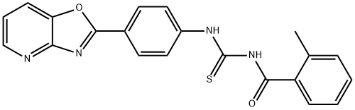 N-(2-methylbenzoyl)-N'-(4-[1,3]oxazolo[4,5-b]pyridin-2-ylphenyl)thiourea Structure