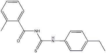 N-(4-ethylphenyl)-N'-(2-methylbenzoyl)thiourea Struktur