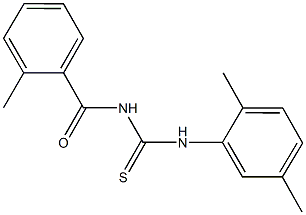 N-(2,5-dimethylphenyl)-N'-(2-methylbenzoyl)thiourea Structure