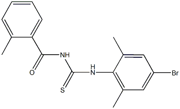 N-(4-bromo-2,6-dimethylphenyl)-N'-(2-methylbenzoyl)thiourea 化学構造式