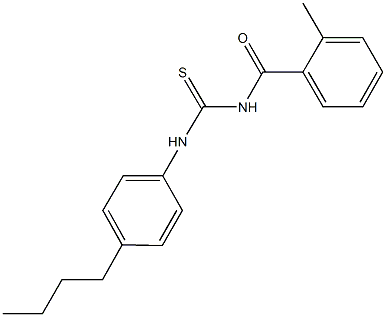 N-(4-butylphenyl)-N'-(2-methylbenzoyl)thiourea 结构式