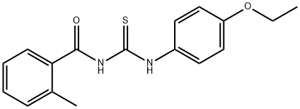 N-(4-ethoxyphenyl)-N'-(2-methylbenzoyl)thiourea 化学構造式