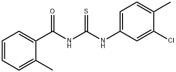 N-(3-chloro-4-methylphenyl)-N'-(2-methylbenzoyl)thiourea,333741-02-9,结构式