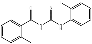 N-(2-fluorophenyl)-N'-(2-methylbenzoyl)thiourea Structure