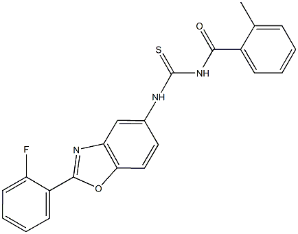 N-[2-(2-fluorophenyl)-1,3-benzoxazol-5-yl]-N'-(2-methylbenzoyl)thiourea|