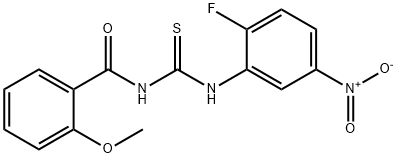 N-{2-fluoro-5-nitrophenyl}-N'-(2-methoxybenzoyl)thiourea,333741-17-6,结构式