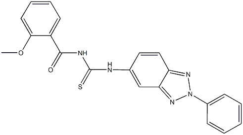 N-(2-methoxybenzoyl)-N'-(2-phenyl-2H-1,2,3-benzotriazol-5-yl)thiourea Struktur