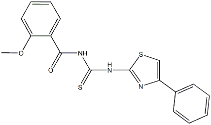 N-(2-methoxybenzoyl)-N'-(4-phenyl-1,3-thiazol-2-yl)thiourea Structure