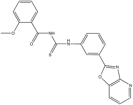 333741-31-4 N-(2-methoxybenzoyl)-N'-(3-[1,3]oxazolo[4,5-b]pyridin-2-ylphenyl)thiourea