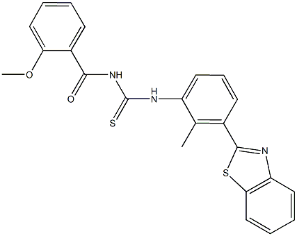 N-[3-(1,3-benzothiazol-2-yl)-2-methylphenyl]-N'-(2-methoxybenzoyl)thiourea Structure