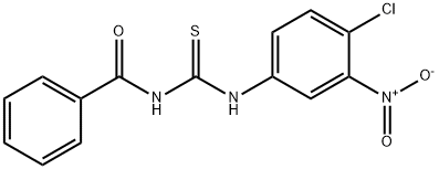 N-benzoyl-N'-{4-chloro-3-nitrophenyl}thiourea Struktur