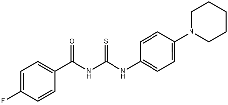 N-(4-fluorobenzoyl)-N'-(4-piperidin-1-ylphenyl)thiourea Structure