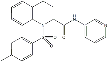 2-{2-ethyl[(4-methylphenyl)sulfonyl]anilino}-N-pyridin-3-ylacetamide,333745-38-3,结构式