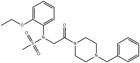 N-[2-(4-benzyl-1-piperazinyl)-2-oxoethyl]-N-(2-ethoxyphenyl)methanesulfonamide Structure