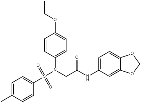 N-(1,3-benzodioxol-5-yl)-2-{4-ethoxy[(4-methylphenyl)sulfonyl]anilino}acetamide|