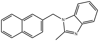 2-methyl-1-(2-naphthylmethyl)-1H-benzimidazole Struktur