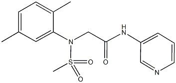 333747-67-4 2-[2,5-dimethyl(methylsulfonyl)anilino]-N-(3-pyridinyl)acetamide