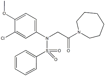 N-[2-(1-azepanyl)-2-oxoethyl]-N-(3-chloro-4-methoxyphenyl)benzenesulfonamide Structure