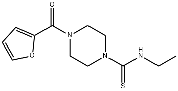 N-ethyl-4-(2-furoyl)-1-piperazinecarbothioamide Structure