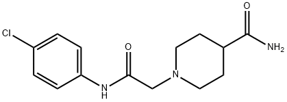 1-[2-(4-chloroanilino)-2-oxoethyl]-4-piperidinecarboxamide Struktur