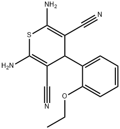2,6-diamino-4-(2-ethoxyphenyl)-4H-thiopyran-3,5-dicarbonitrile 结构式