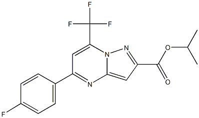 isopropyl 5-(4-fluorophenyl)-7-(trifluoromethyl)pyrazolo[1,5-a]pyrimidine-2-carboxylate,333761-07-2,结构式