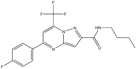 N-butyl-5-(4-fluorophenyl)-7-(trifluoromethyl)pyrazolo[1,5-a]pyrimidine-2-carboxamide Struktur