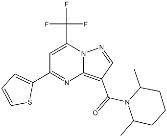 333762-18-8 3-[(2,6-dimethyl-1-piperidinyl)carbonyl]-5-(2-thienyl)-7-(trifluoromethyl)pyrazolo[1,5-a]pyrimidine